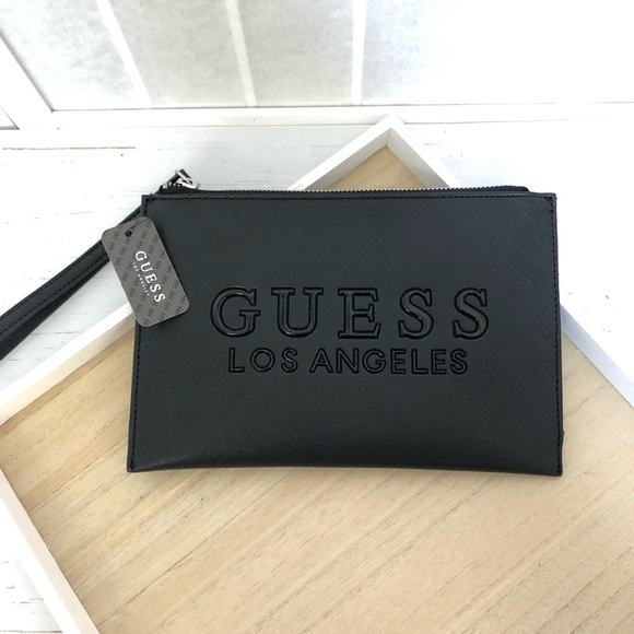 Guess Bags Guess Rodney Black Zip Wristlet New Poshmark